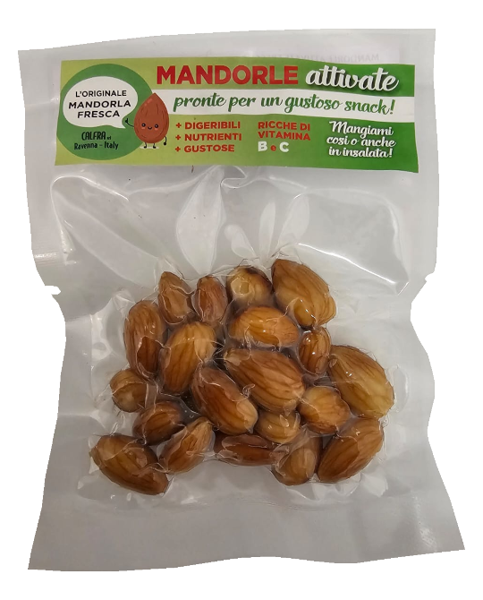 Fresh almond ready to snack